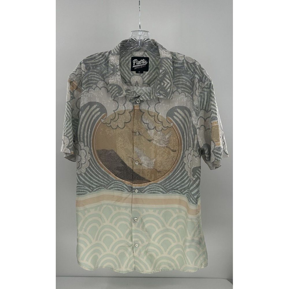 Public Supply Co.‎ NYC Short Sleeve Men's Button-Down Beachy Shirt Size XL